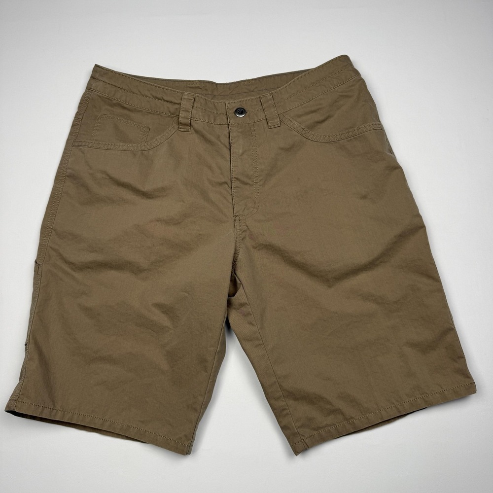 Patagonia Tenpenny Shorts Mens 34 Beige Cargo Organic Cotton Nylon 11 Inseam